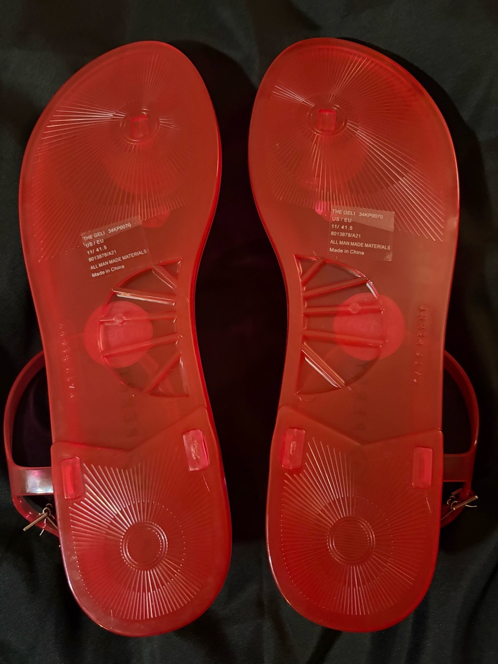 Katy Perry Bright Pink Flamingo Jelly Sandals - Picture 7 of 11